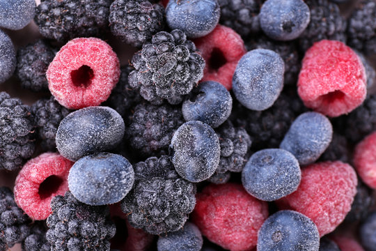 Iced berries background