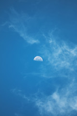 Moon in the clouds.