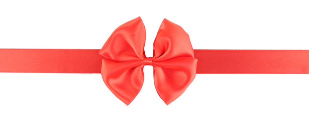 Ribbon and bow isolated on white