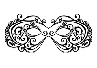 Beautiful Masquerade Mask (Vector), Patterned design