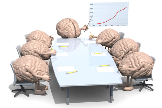 many human brains meeting around the table