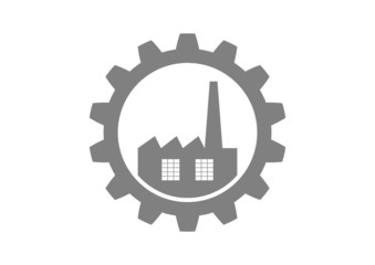 Grey industrial icon on white background