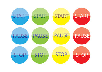 Start Stop Play Pause Buttons.