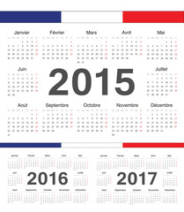 Vecto french rcircle calendars 2015, 2016, 2107