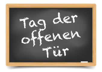 Obraz premium Schultafel Tag der offenen Tür