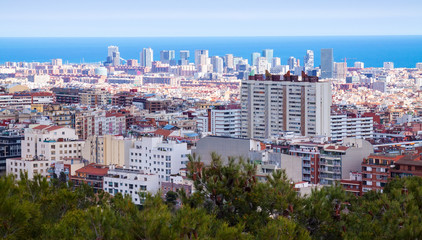 Fototapeta premium residence district in Barcelona