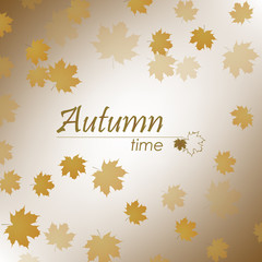 Autumn vector background with leaves