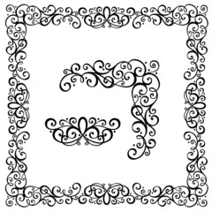 Decorative Abstract Frame, Ornament (Vector). Decorative Corner