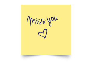 miss you post it