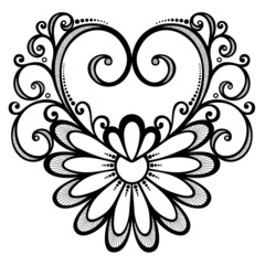 Vector Deco Abstract Heart. Design element