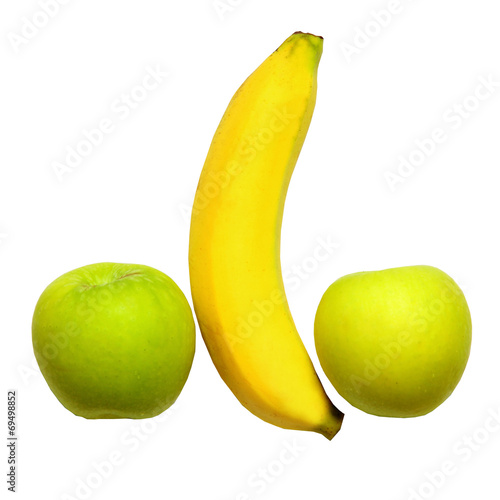 "Banana and apples, isolate" Stock photo and royaltyfree images on