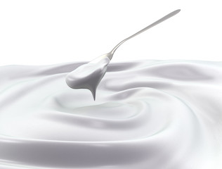 クリームとスプーン