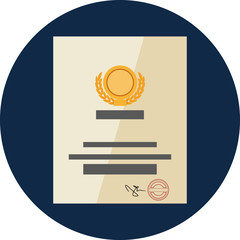 Sign on Document Icon