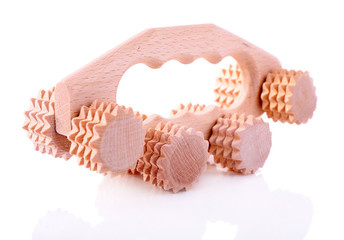 Roller brush on white background isolated