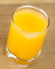Fresh orange juice closeup