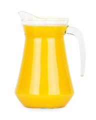 Fresh orange juice in pitcher