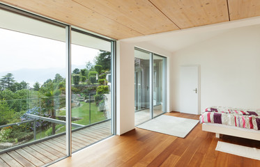 Fototapeta na wymiar interior, modern house, bedroom