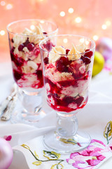 Eton Mess with cranberry