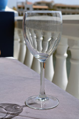 Glass of Wine On Teracce With See View