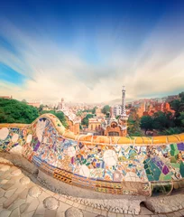 Washable wall murals Barcelona Park Guell in Barcelona, Spain