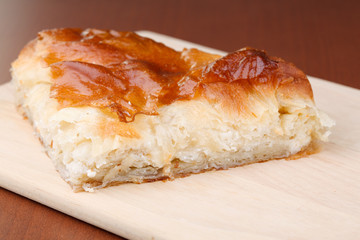 Slice pies with cheese
