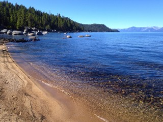 Beautiful shoreline of Lake Tahoe.