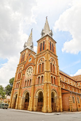 Fototapeta na wymiar Saigon Notre-Dame Basilica in Ho Chi Minh City