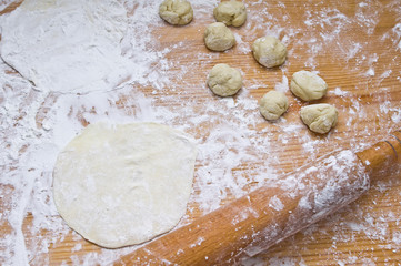 Making dough for Turkish Baklava at home