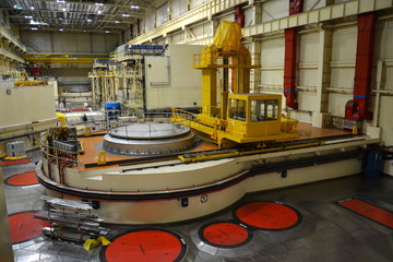 Nuclear reactor hall in a power plant