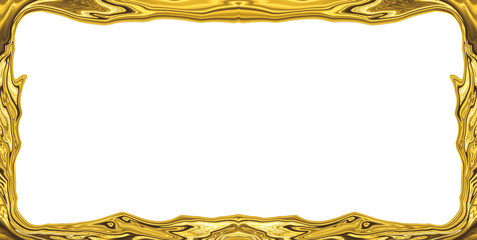 golden abstract blurry smooth border frame