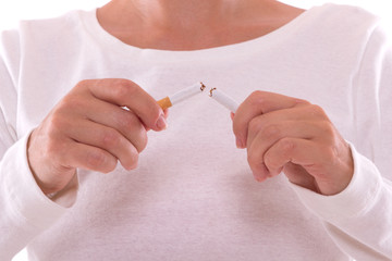 Rauchstopp - Zigarette zerbrechen