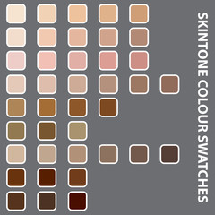 Illustration of Colourful Swatches on Grey Background