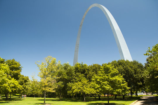 Gateway Arch and trees in the Jefferson Nation, St. Louis