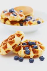 Waffle with blueberry