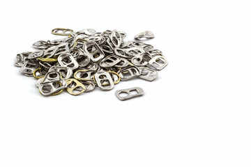 Fototapeta premium Group of can pull tab.