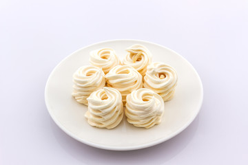 Ancient Thai sweet dessert on white background, sweet dessert.