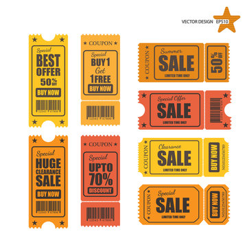 Vector Sale Tickets.