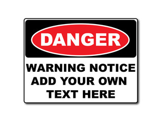 Danger warning sign template for your text with alert color.