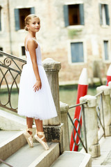 Ballet, ballerina - young and beautiful ballet dancer