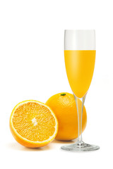 オレンジとオレンジジュース