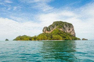 Thai Island with blue sky and sea