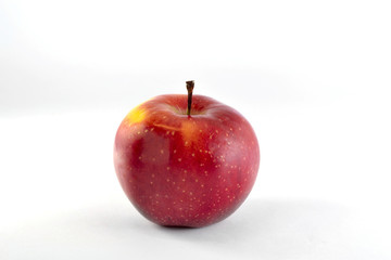 Apple on white