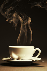 Cup of hot coffee
