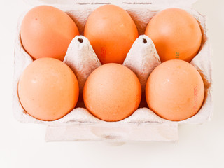 Retro look Eggs in carton box