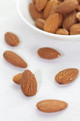 Close - up natural raw almond nut