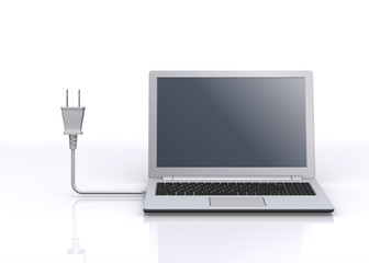 ノートパソコンと電源