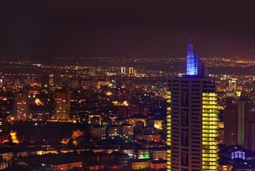 Obraz premium Ankara Turkey at night