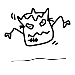 hand drawing cartoon funny halloween