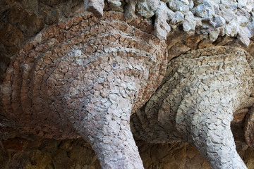 Architectural Details in Park Guell by Antoni Gaudi