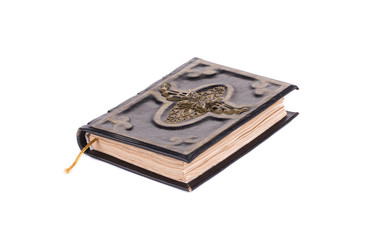 Close up of work book.